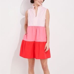 Vineyard Vines Kentucky Derby Women’s Small Pink Tiered Mini Dress NEW